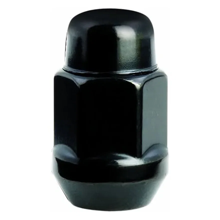 Acorn Bulge Lug Nut 3/4" Hex 12mm x 1.25 Black Bulk