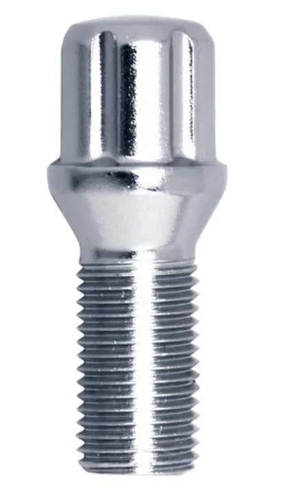 Small Diameter Spline Lug Bolt 14mm x 1.50 Chrome 32mm Thread Length Bulk