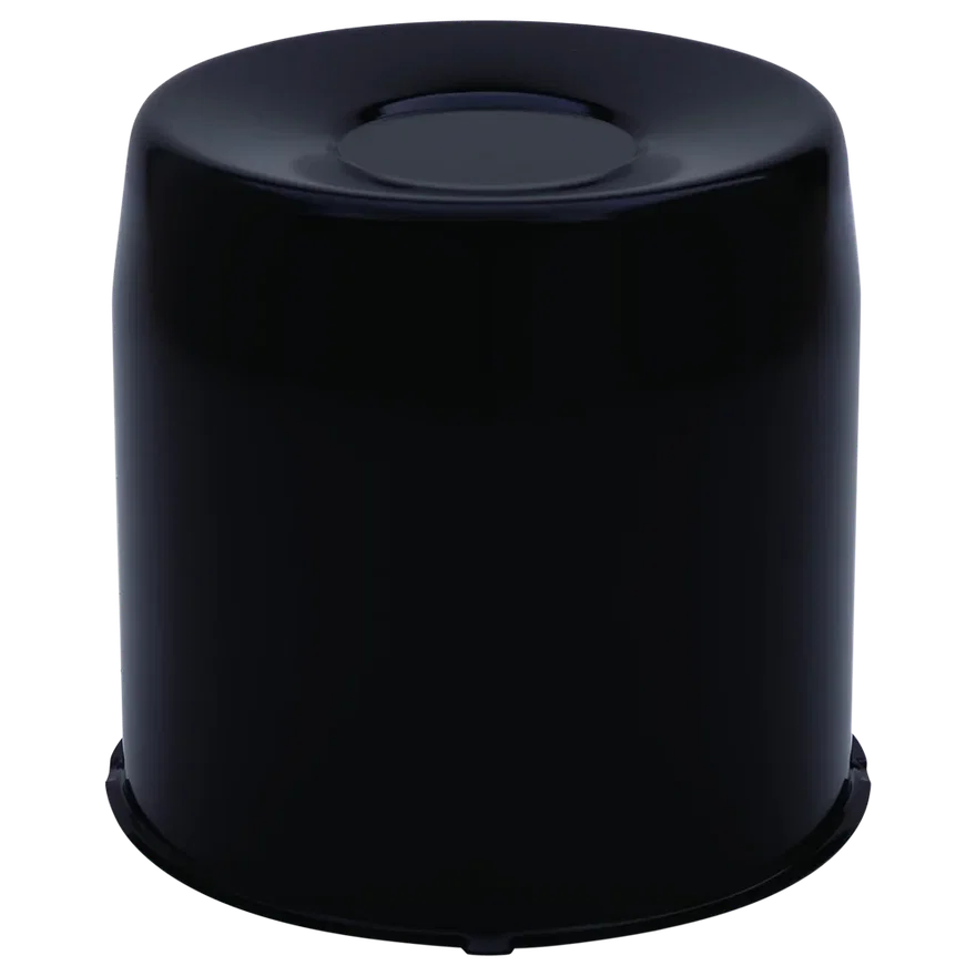 Push Through Hub Cover Closed End 5.1" Wheel Bore Steel Black Painted Bulk