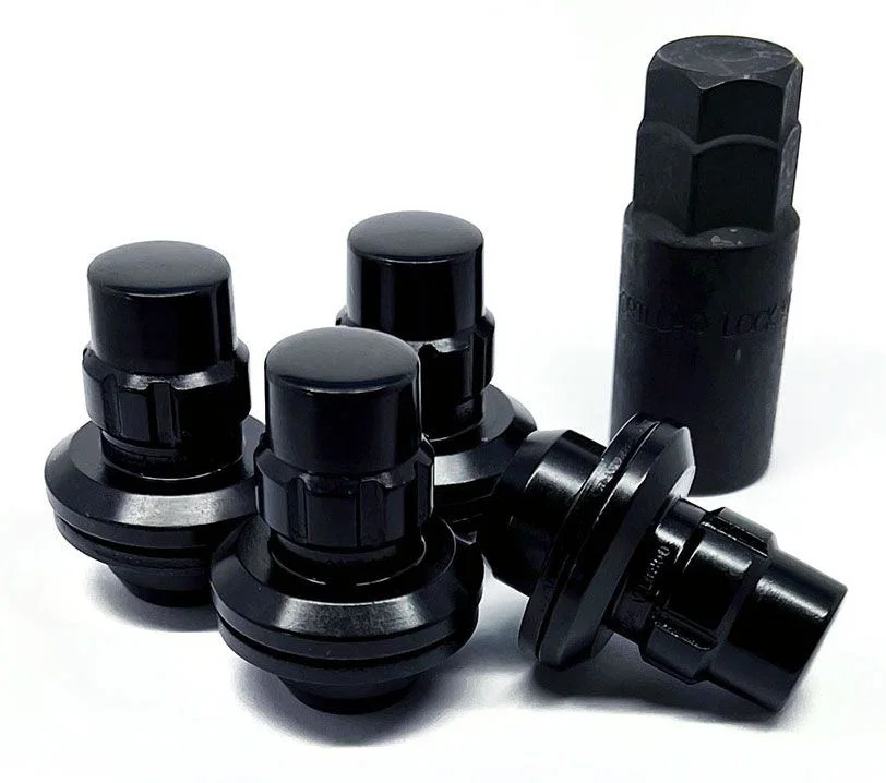 Original Gorilla Lock Set Toyota Mag 13/16"&7/8" Dual Hex 14x1.5 Black Set of 4