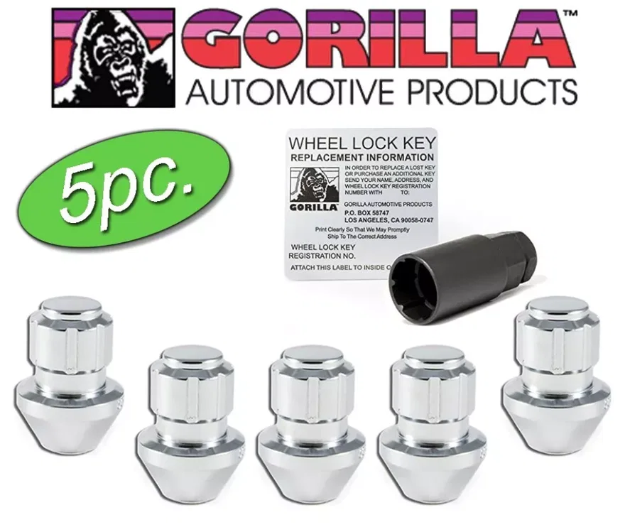 Factory Style Lock Nut 3/4" Hex 12mm x 1.50 Chrome -5 Pack