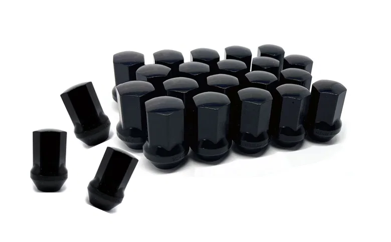 Factory Style  Bulge Lug 7/8" 14-1.50 Black 23 Lug Nuts for Ford Bronco