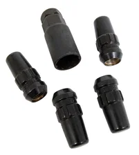 Original Gorilla Lock Set Duplex Acorn 13/16"&7/8" Dual Hex 14x1.5 Black 4Pk image 2