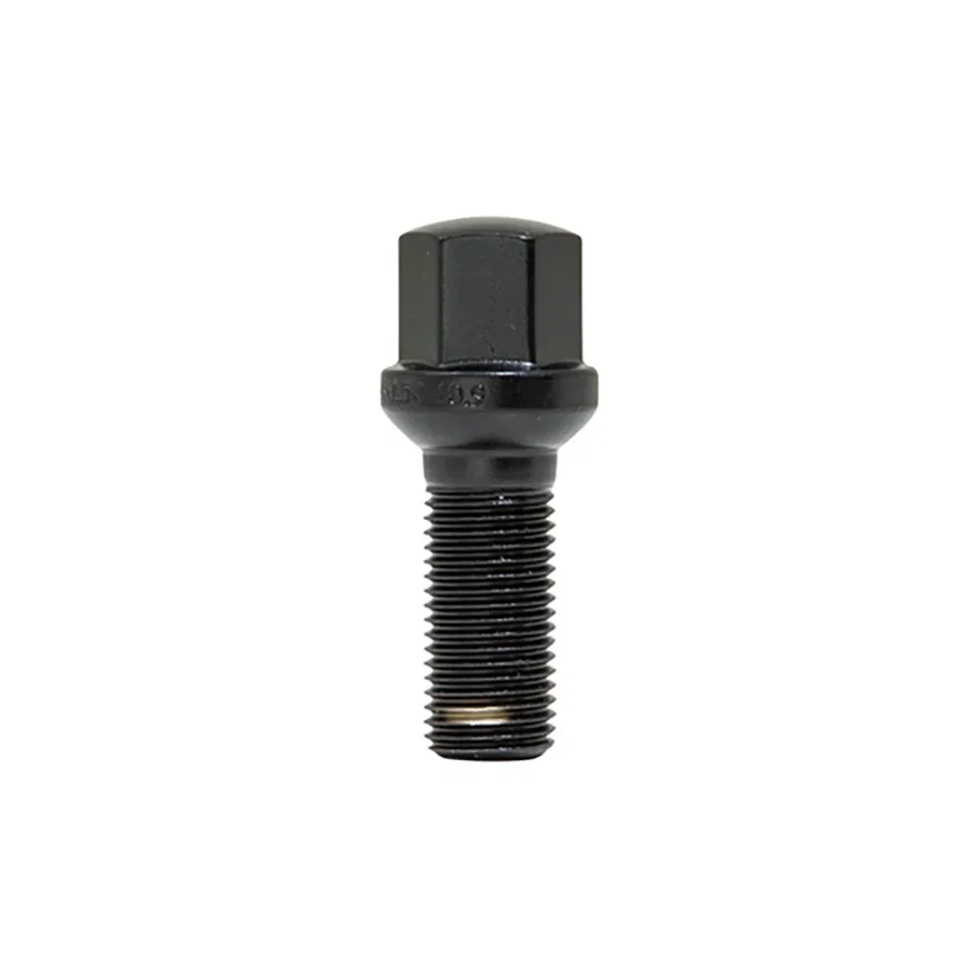 Ball Seat (R13) Lug Bolt 17mm Hex 14mm x 1.50 Black 32mm Thread Length Bulk