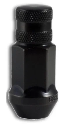 Forged Steel Racing Closed End Lug Nut 1/2"-20 3/4" Hex Black Bulk