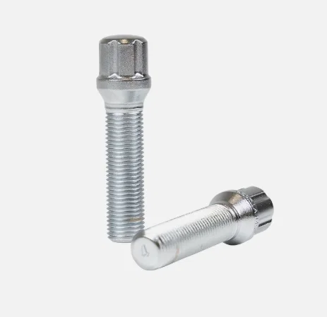 Small Diameter Spline Lug Bolt 14mm x 1.50 Chrome 50mm Thread Length Bulk