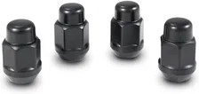 Acorn Bulge 3/4" Hex 1/2"-20 Black Pack of 4 Lug Nuts image 2