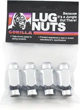 E-T Closed Long 13/16" Hex 1/2"-20 Chrome Pack of 4 Lug Nuts image 1