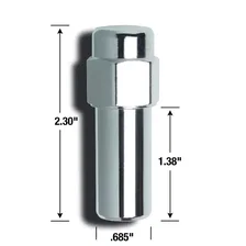 SST Closed End 13/16" Hex 7/16"-20 Chrome Pack of 4 Lug Nuts and 4 Washers image 1