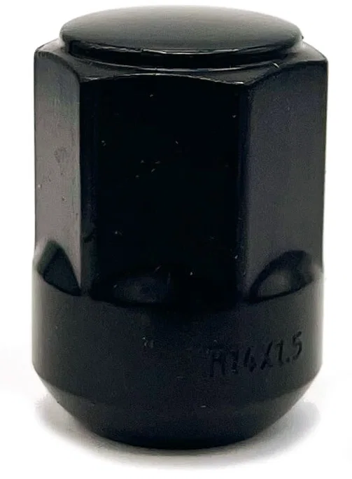 Closed End Lug Nut 7/8" (22mm) Hex 14mm x 1.50 Black Bulk