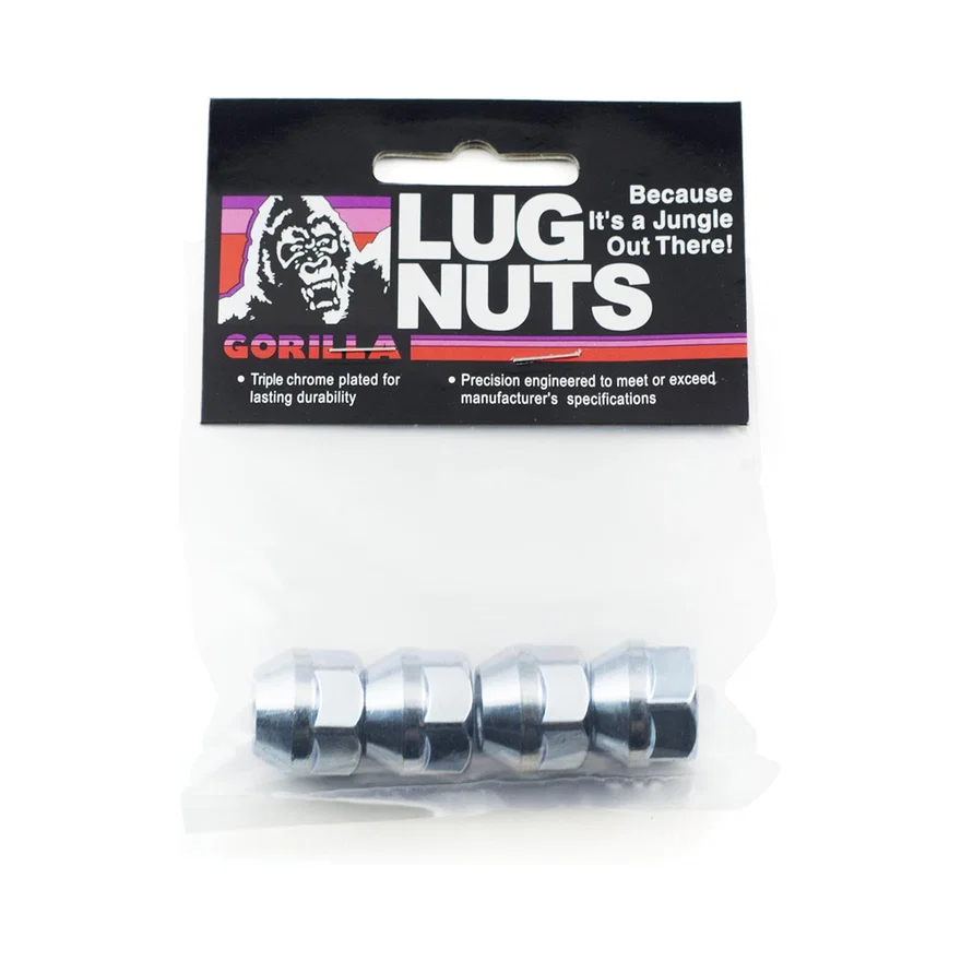 Acorn Bulge Open End 13/16" Hex 12mm x 1.50 Zinc Pack of 4 Lug Nuts