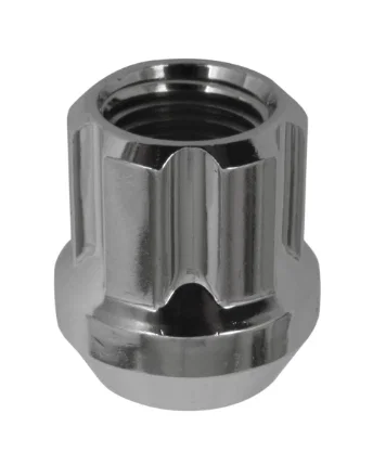 Small Diameter Spline Duplex Open End Lug Nut 14mm x 1.50 Zinc Bulk