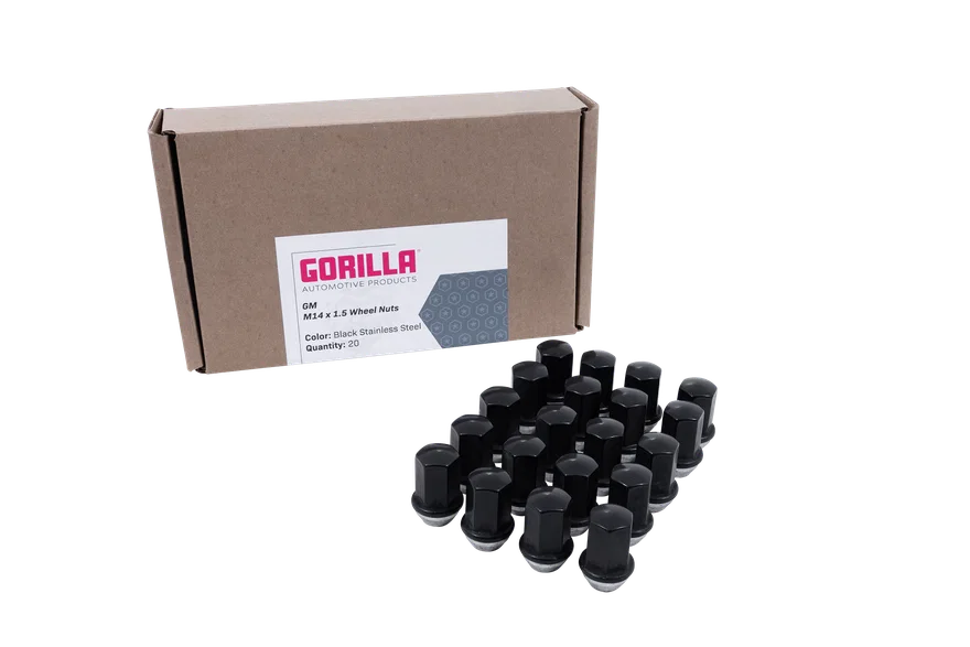 5 LUG FACT BULGE 22 HEX 14-1.50 SSBLK-20QTY