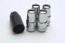 Original Gorilla Lock Set Duplex Acorn 13/16"&7/8" Dual Hex 14x1.5 Chrome 4Pk image 2
