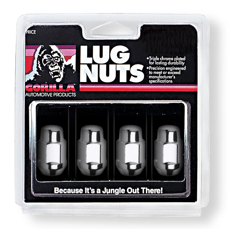 Acorn Bulge 13/16" Hex 12mm x 1.50 Chrome Pack of 4 Lug Nuts