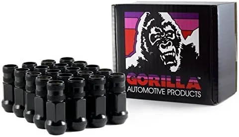 Forged Steel Racing Open End Lug Nuts 1/2"-20 3/4" Hex Black Set of 20