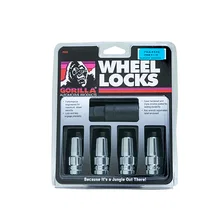 Original Gorilla Lock Set Duplex Acorn 13/16"&7/8" Dual Hex 14x1.5 Chrome 4Pk image 1