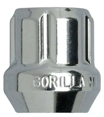 Small Diameter Spline Open End Lug Nut 12mm x 1.25 Zinc Bulk