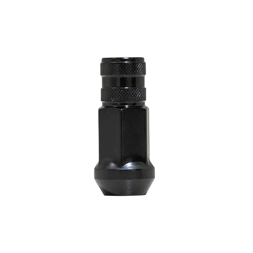 Forged Steel Racing Open End Lug Nut 14mm x 1.50 3/4" Hex Black Bulk