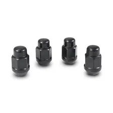 Acorn Bulge 3/4" Hex 14mm x 1.50 Black Pack of 4 Lug Nuts image 2
