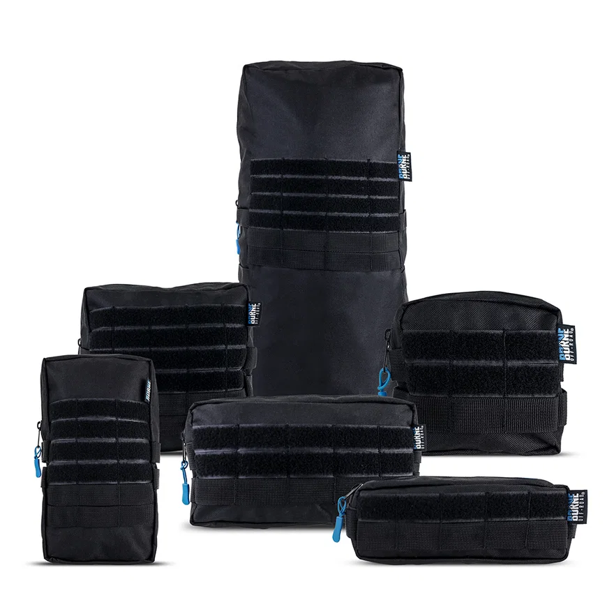 Borne Off-Road BNMP-B-002 Molle Pouch Set, 6-Pack