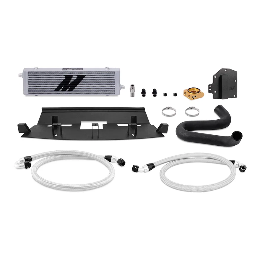 Oil Cooler Kit, Silver, Thermostatic, fits Ford Mustang GT RHD 2018-2023