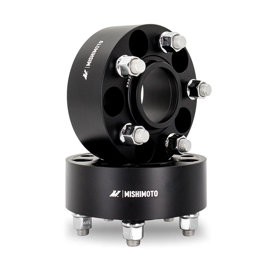 Wheel Spacers, Black, 5x100, 56.1 Center Bore, M12x1.25, 45mm