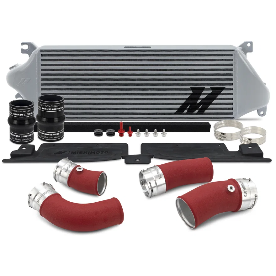 Intercooler Kit, Silver/Red, fits Toyota Tacoma 2024+