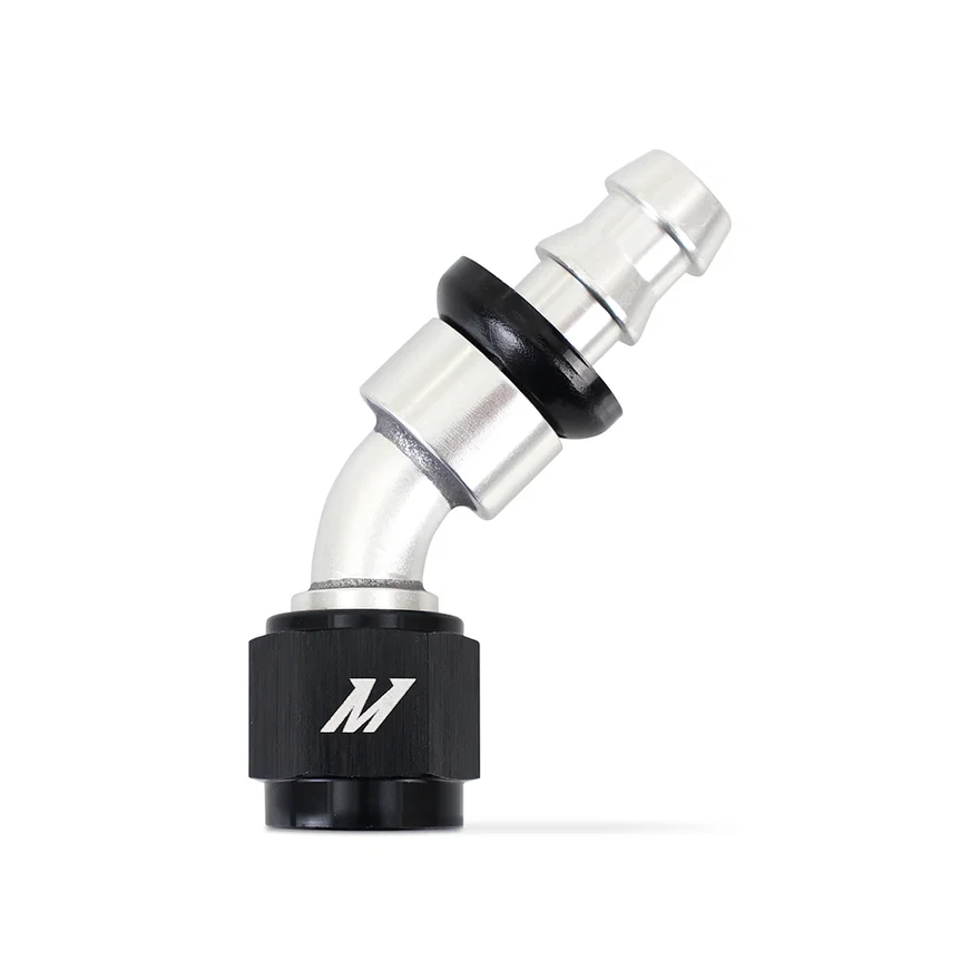 Push-Lock Fitting, -6AN, 45-Degree
