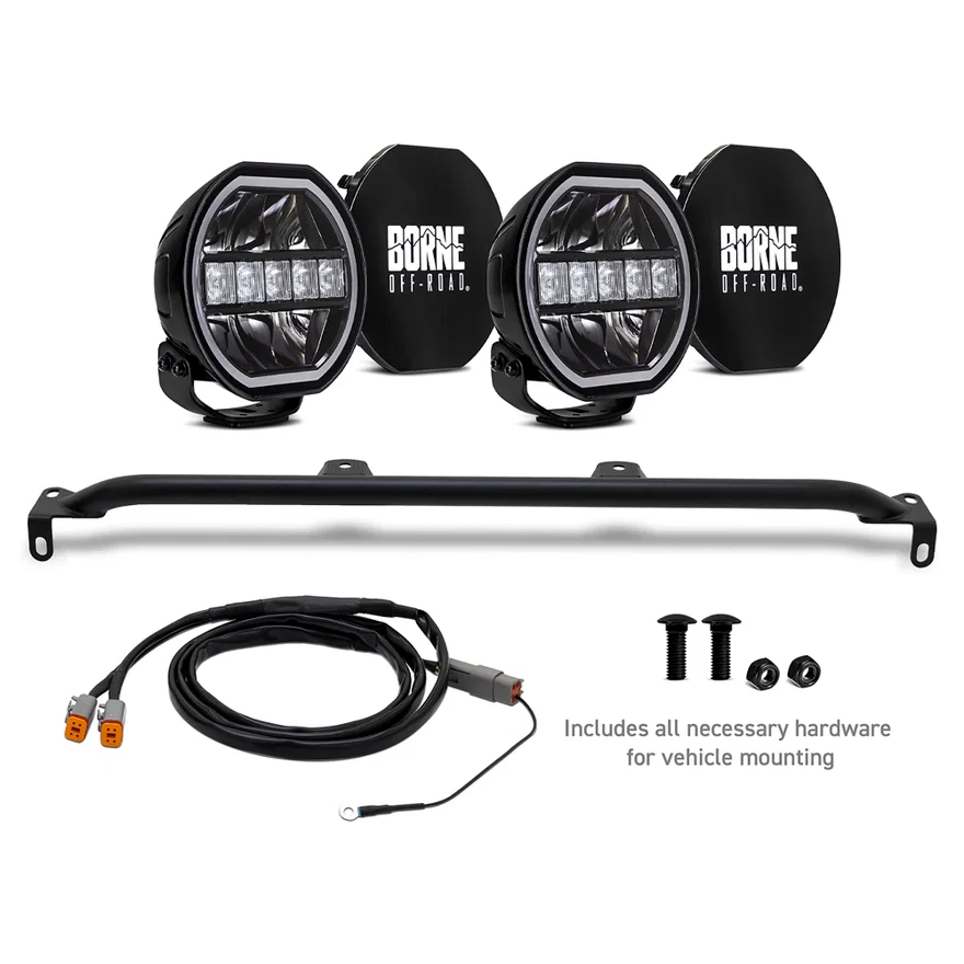 7 Bumper Round Lights, fits Ford Bronco 2021+ w/Modular Bumper and Upfitter