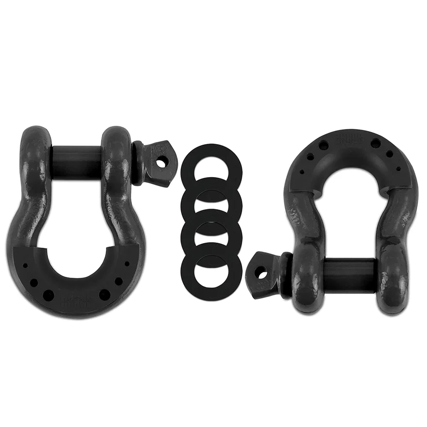 Borne Off-Road BNDR-BK 3/4 in Steel D-Ring Shackle Set, Gunmetal, 2 Pieces