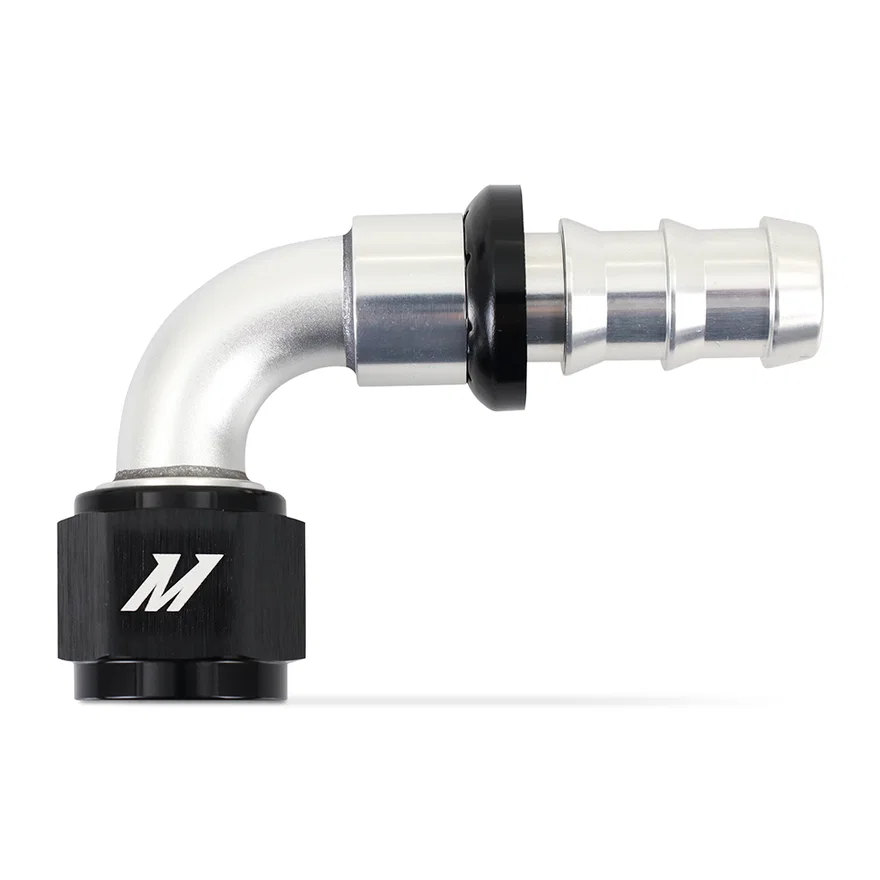 Push-Lock Fitting, -10AN, 90-Degree