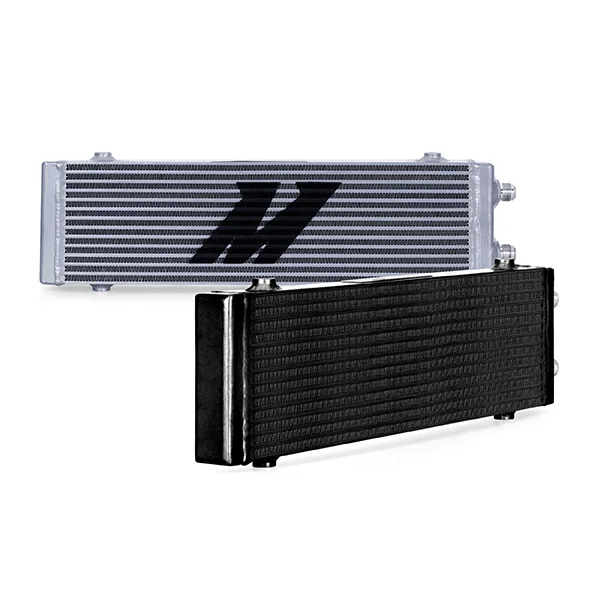 MMOC-DP-LSL Universal Oil Cooler, Dual Pass Bar and Plate, Silver, Large
