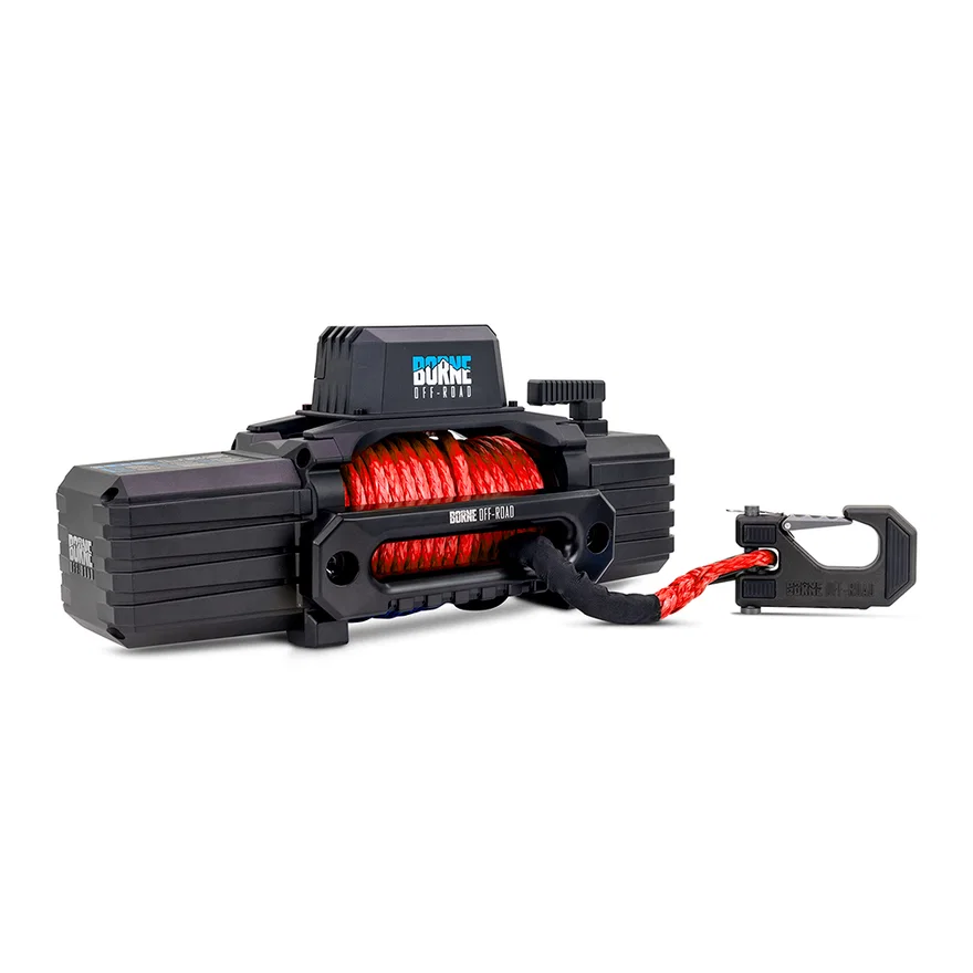 Borne Off-Road BNWN-10-SRD 10K Winch, Red, Synthetic Rope