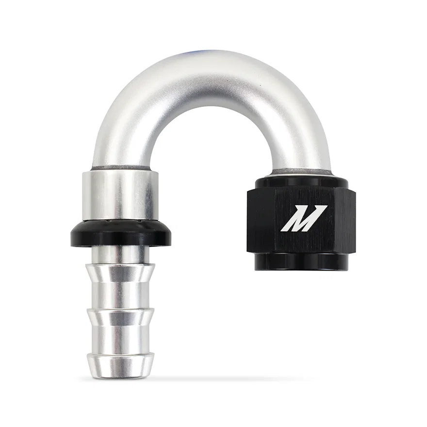 Push-Lock Fitting, -10AN, 180-Degree