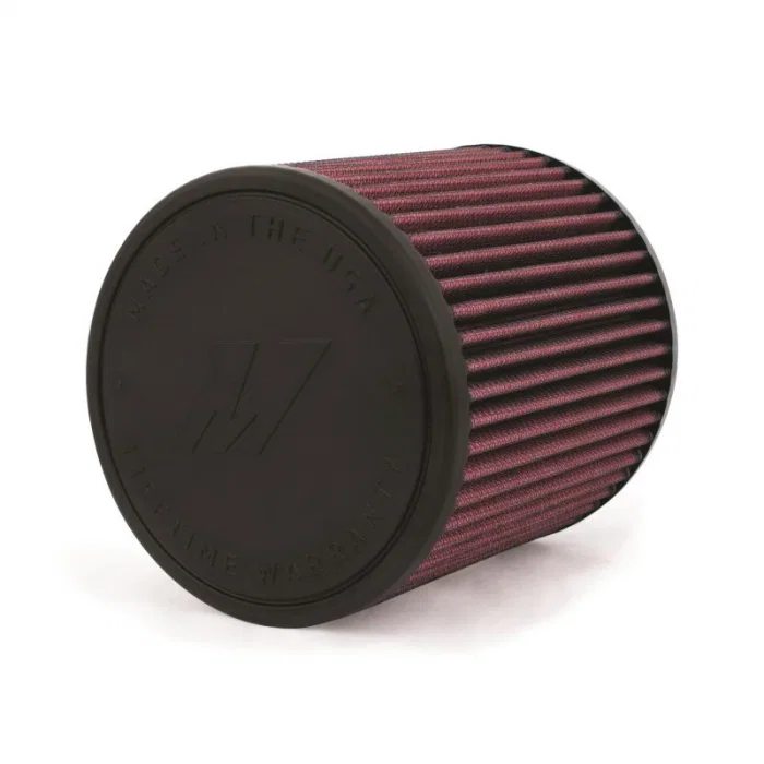 Performance Air Filter, 3.5 In. Inlet, 6 In. Filter Length, Red