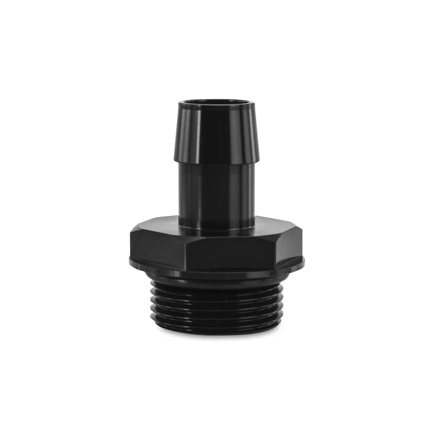 16ORB to 3/4 in Hose Barb Aluminum Fitting, Black