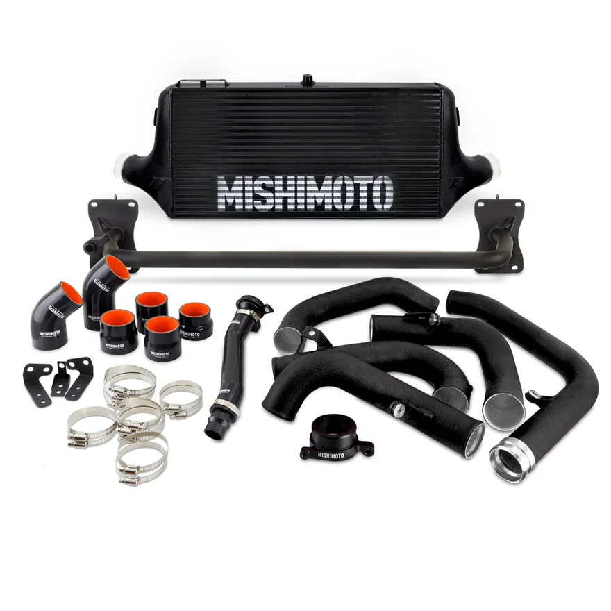 Front Mount Intercooler Kit, Black/Black, fits Subaru WRX 2022+