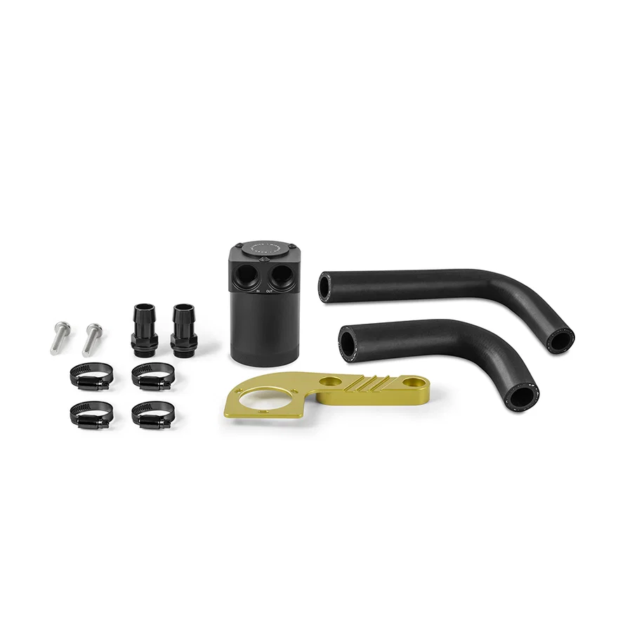 Baffled Oil Catch Can, Austin Yellow, CCV Side, fits BMW F8X M3/M4 2015-2020