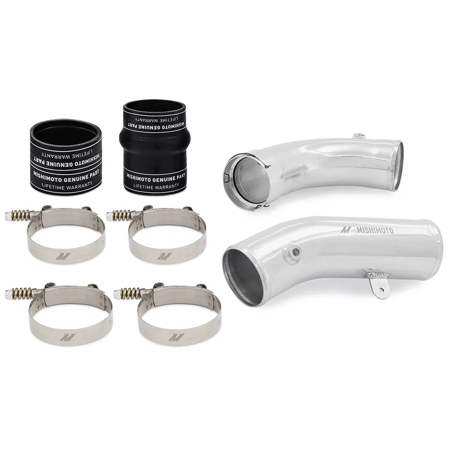 Intercooler Pipe Kit, Polished, Cold-side, fits Chevrolet/GMC 6.6L Duramax 17-19