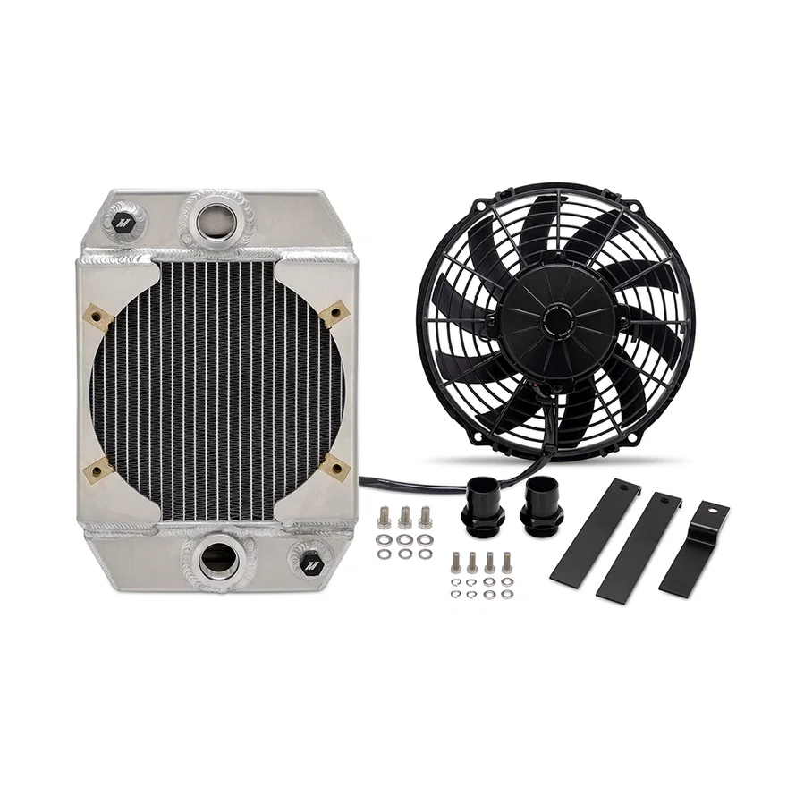 MMRAD-UNI-DRGN Universal 9in Drag Race Performance Aluminum Radiator, Natural