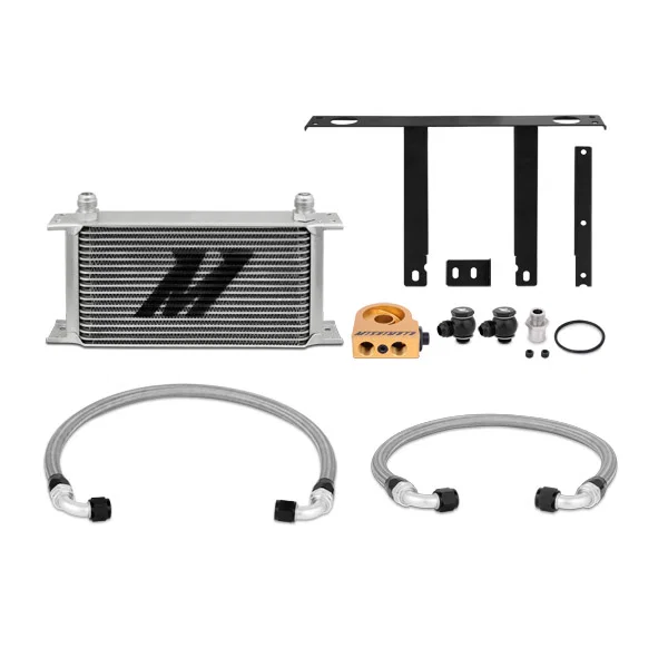 Oil Cooler Kit, Silver, Thermostatic, fits Hyundai Genesis Coupe 2.0T 2010-2012