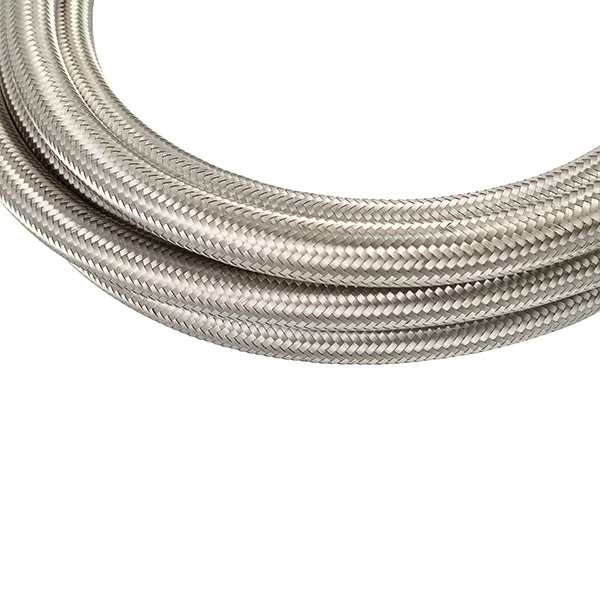 6AN Braided Line, Stainless Steel, 6 ft