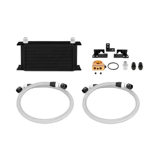 Oil Cooler Kit, Black, Thermostatic, fits Jeep Wrangler JK 2007-2011