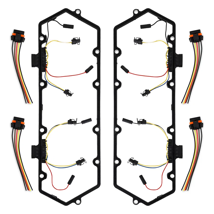 Glow Plug Harness & Valve Cover Gasket Set, fits Ford Powerstroke 7.3L 1994-1997
