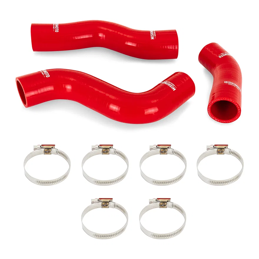 Silicone Radiator Hose Kit, Red, fits Toyota Land Cruiser 4.5L 1992-1997