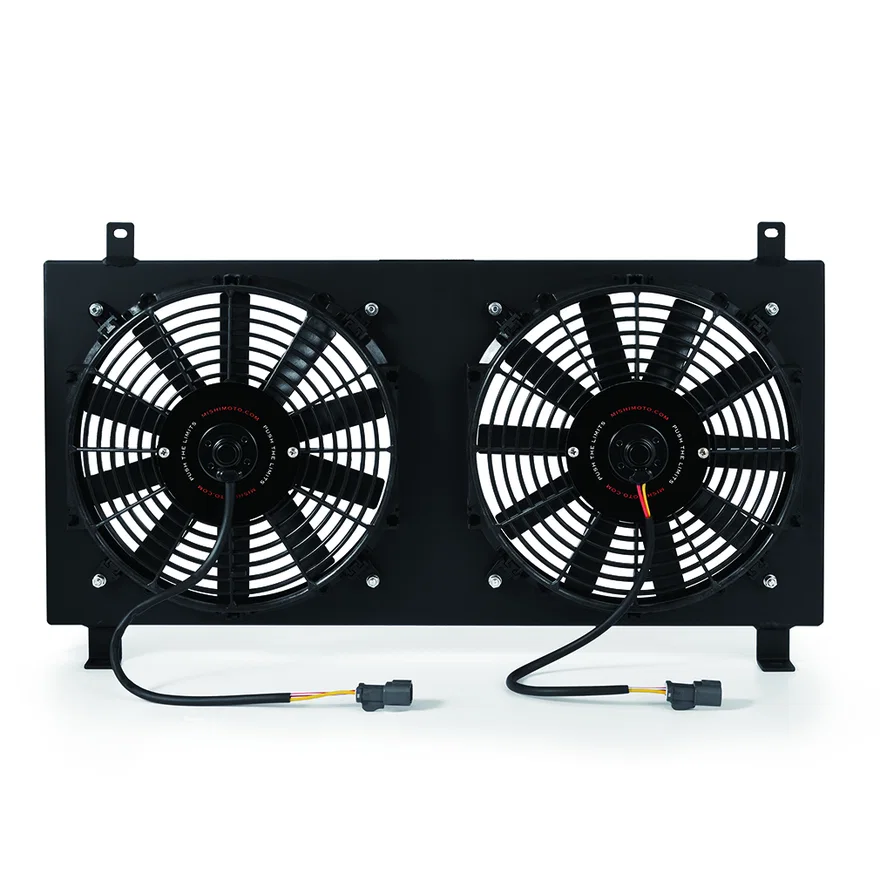 Aluminum Fan Shroud Kit, Black, fits Acura RSX 2002-2006