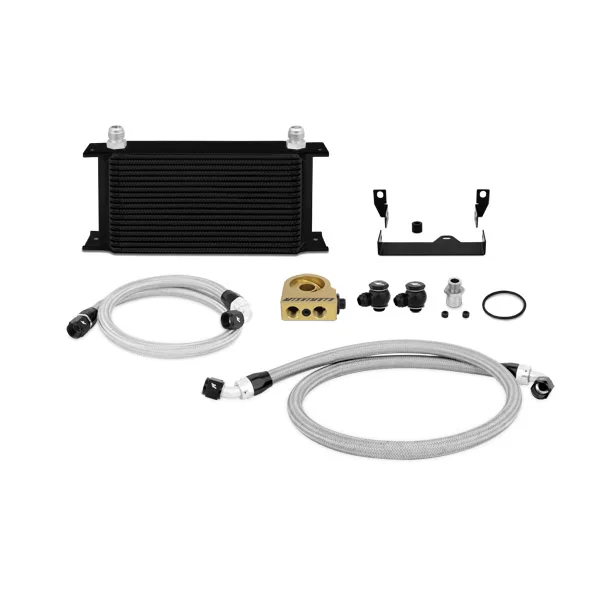 Oil Cooler Kit, Black, Thermostatic, fits Subaru WRX/STI 2006-2007