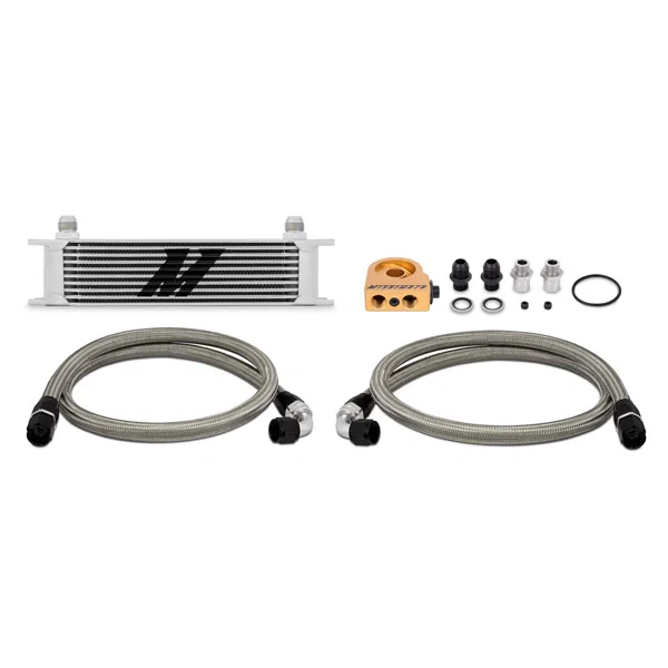 MMOC-UT Universal Oil Cooler, 10-Row, Silver, Thermostatic, Kit