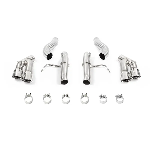 Quad Tip Race Axle-Back Exhaust, Polished, fits Chevrolet Camaro 2.0T 2016-2024